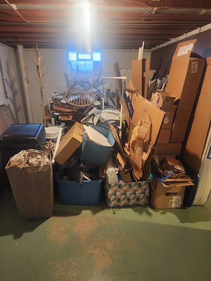 Roll-off dumpster container at job site for 15 Yard Dumpster Rental in Norcross